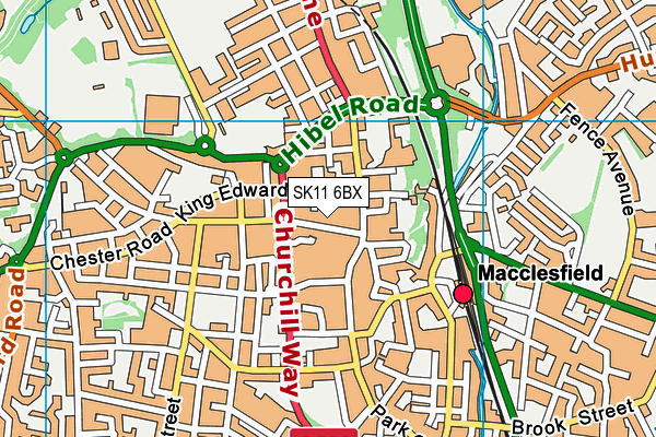 SK11 6BX map - OS VectorMap District (Ordnance Survey)
