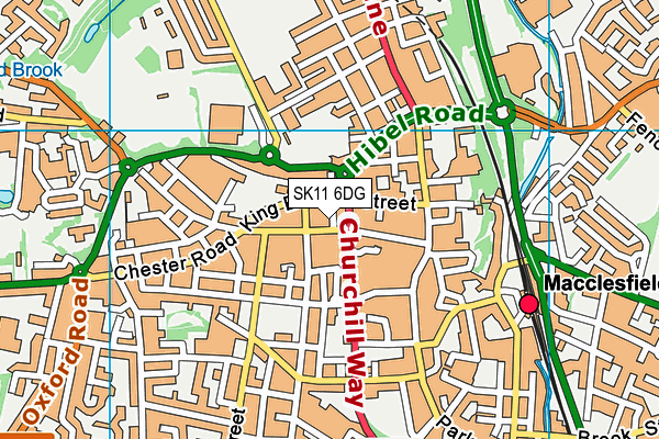 SK11 6DG map - OS VectorMap District (Ordnance Survey)