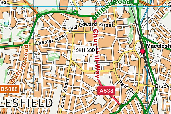 SK11 6GD map - OS VectorMap District (Ordnance Survey)