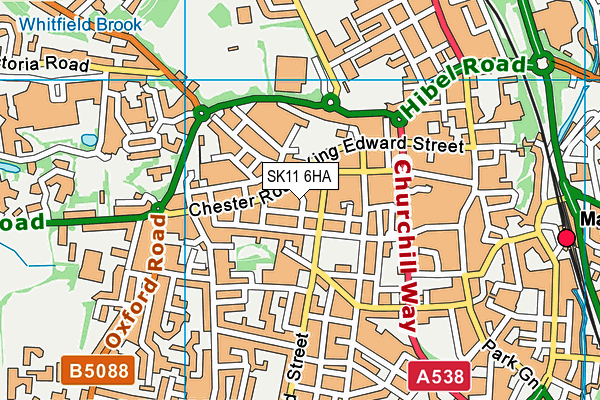 SK11 6HA map - OS VectorMap District (Ordnance Survey)