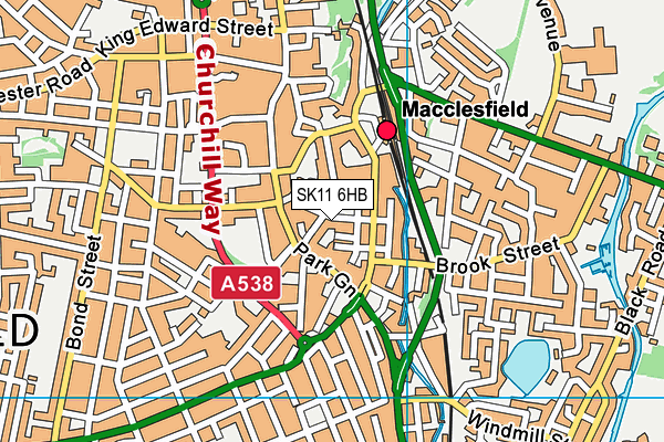 SK11 6HB map - OS VectorMap District (Ordnance Survey)