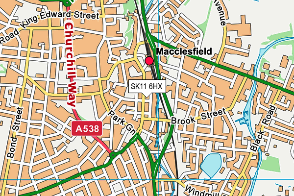 SK11 6HX map - OS VectorMap District (Ordnance Survey)