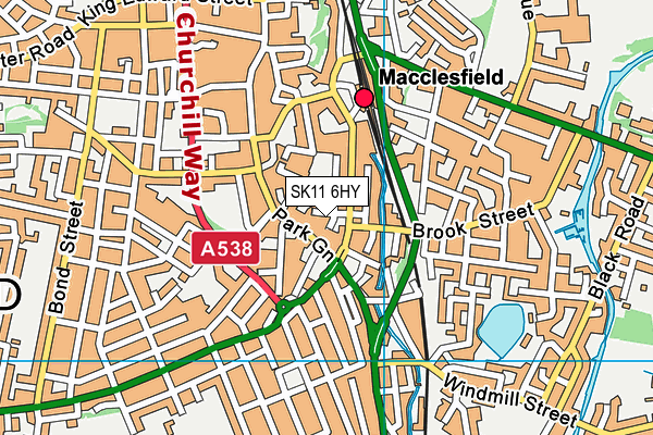 SK11 6HY map - OS VectorMap District (Ordnance Survey)