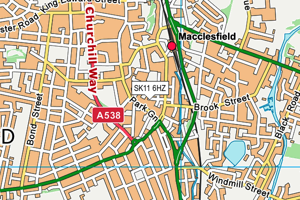 SK11 6HZ map - OS VectorMap District (Ordnance Survey)