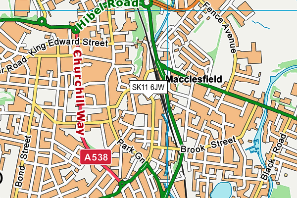 SK11 6JW map - OS VectorMap District (Ordnance Survey)