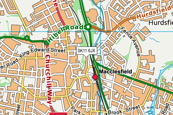 SK11 6JX map - OS VectorMap District (Ordnance Survey)