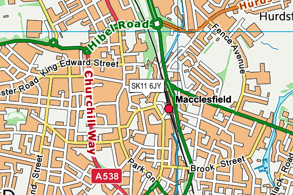 SK11 6JY map - OS VectorMap District (Ordnance Survey)