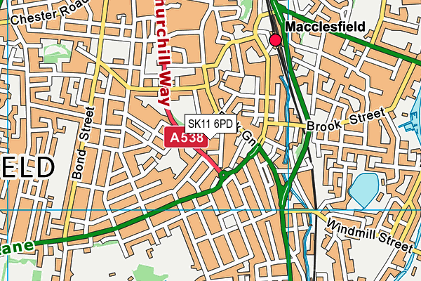SK11 6PD map - OS VectorMap District (Ordnance Survey)