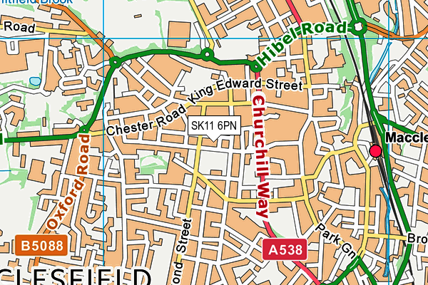 SK11 6PN map - OS VectorMap District (Ordnance Survey)