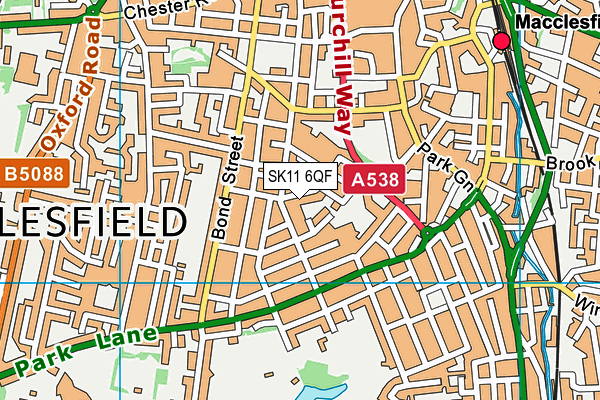 SK11 6QF map - OS VectorMap District (Ordnance Survey)