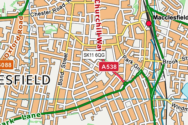 SK11 6QG map - OS VectorMap District (Ordnance Survey)