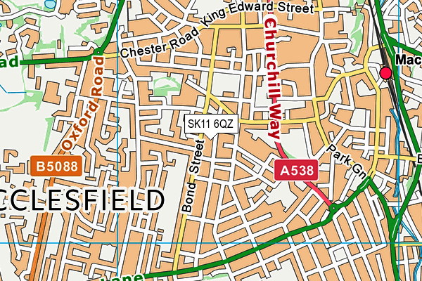 SK11 6QZ map - OS VectorMap District (Ordnance Survey)