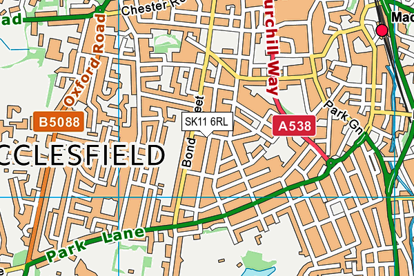 SK11 6RL map - OS VectorMap District (Ordnance Survey)
