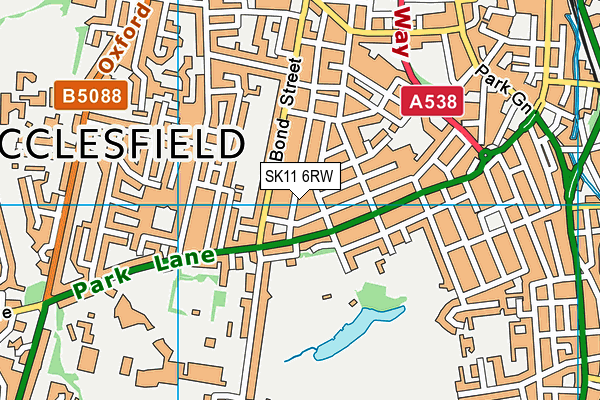 SK11 6RW map - OS VectorMap District (Ordnance Survey)