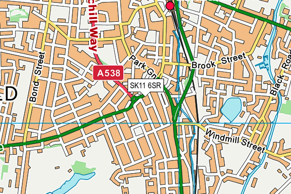 SK11 6SR map - OS VectorMap District (Ordnance Survey)