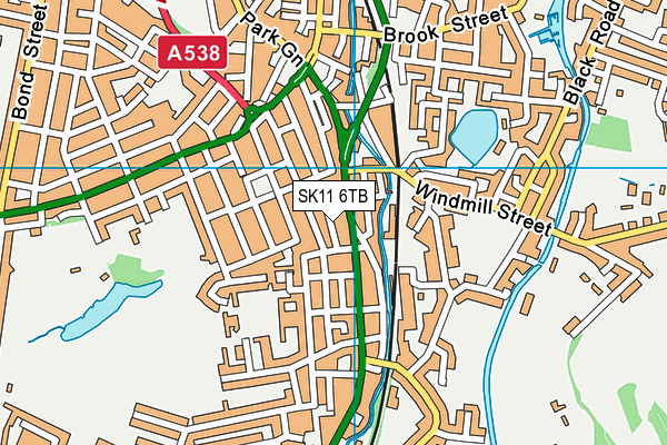 SK11 6TB map - OS VectorMap District (Ordnance Survey)