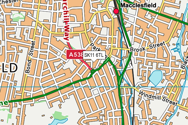 SK11 6TL map - OS VectorMap District (Ordnance Survey)