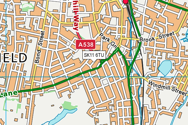 SK11 6TU map - OS VectorMap District (Ordnance Survey)