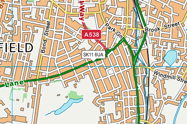 SK11 6UA map - OS VectorMap District (Ordnance Survey)