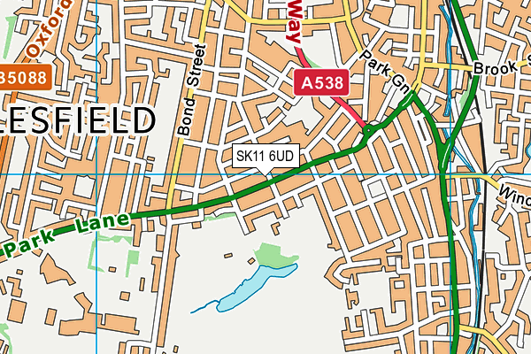SK11 6UD map - OS VectorMap District (Ordnance Survey)