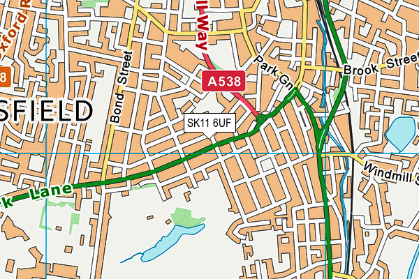 SK11 6UF map - OS VectorMap District (Ordnance Survey)