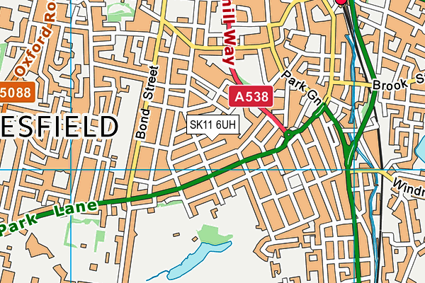 SK11 6UH map - OS VectorMap District (Ordnance Survey)