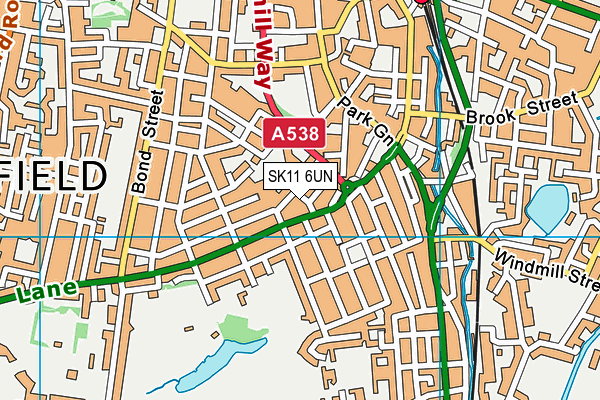 SK11 6UN map - OS VectorMap District (Ordnance Survey)