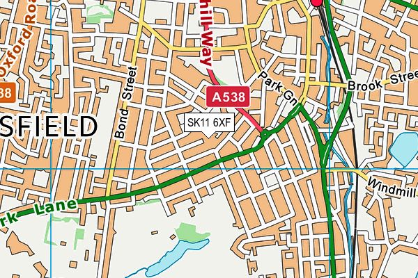 SK11 6XF map - OS VectorMap District (Ordnance Survey)