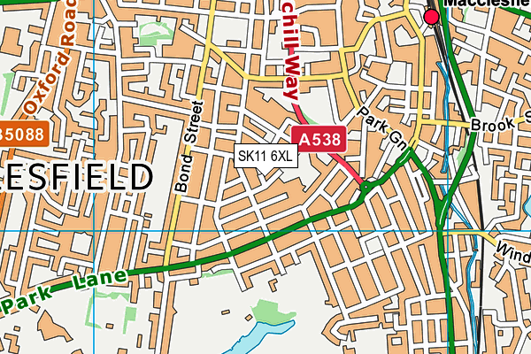 SK11 6XL map - OS VectorMap District (Ordnance Survey)