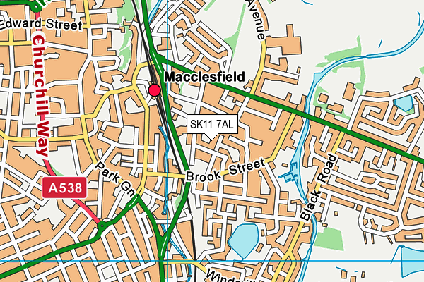 SK11 7AL map - OS VectorMap District (Ordnance Survey)