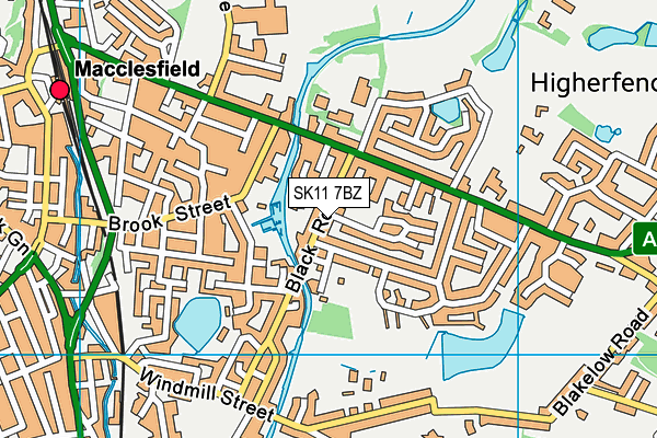 SK11 7BZ map - OS VectorMap District (Ordnance Survey) SK11 7BZ map - OS VectorMap District (Ordnance Survey)