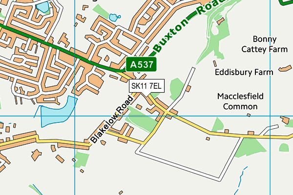 SK11 7EL map - OS VectorMap District (Ordnance Survey)