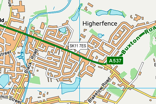 SK11 7ES map - OS VectorMap District (Ordnance Survey) SK11 7ES map - OS VectorMap District (Ordnance Survey)