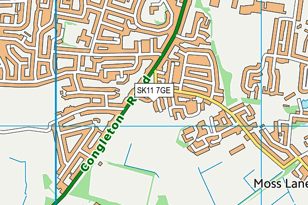 SK11 7GE map - OS VectorMap District (Ordnance Survey) SK11 7GE map - OS VectorMap District (Ordnance Survey)