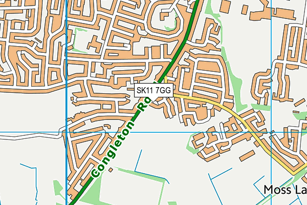 SK11 7GG map - OS VectorMap District (Ordnance Survey) SK11 7GG map - OS VectorMap District (Ordnance Survey)