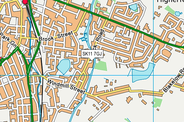 SK11 7GJ map - OS VectorMap District (Ordnance Survey) SK11 7GJ map - OS VectorMap District (Ordnance Survey)