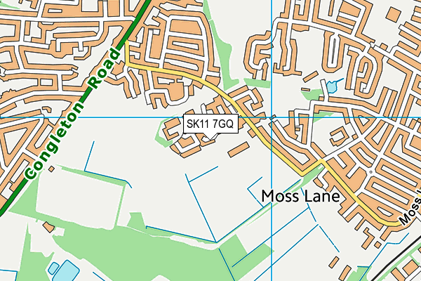 SK11 7GQ map - OS VectorMap District (Ordnance Survey)