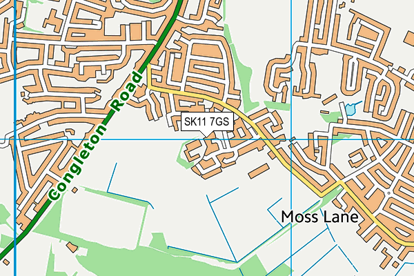 SK11 7GS map - OS VectorMap District (Ordnance Survey) SK11 7GS map - OS VectorMap District (Ordnance Survey)