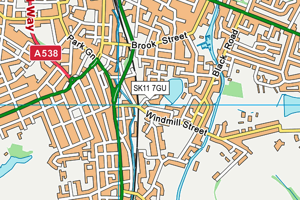 SK11 7GU map - OS VectorMap District (Ordnance Survey) SK11 7GU map - OS VectorMap District (Ordnance Survey)