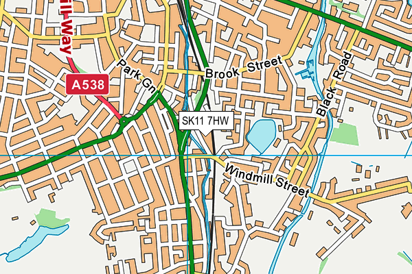 SK11 7HW map - OS VectorMap District (Ordnance Survey) SK11 7HW map - OS VectorMap District (Ordnance Survey)
