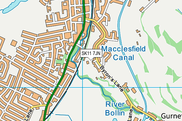 SK11 7JN map - OS VectorMap District (Ordnance Survey) SK11 7JN map - OS VectorMap District (Ordnance Survey)