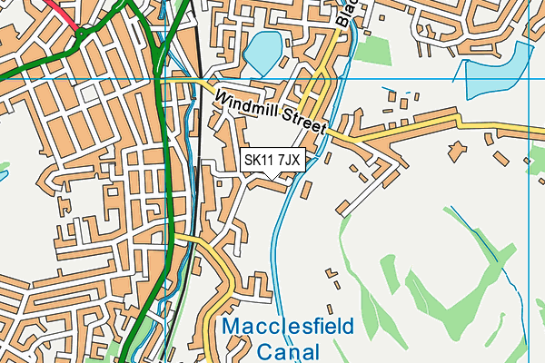 SK11 7JX map - OS VectorMap District (Ordnance Survey) SK11 7JX map - OS VectorMap District (Ordnance Survey)