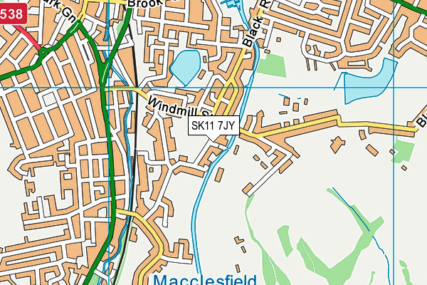 SK11 7JY map - OS VectorMap District (Ordnance Survey)