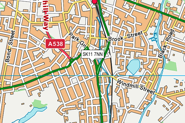 SK11 7NN map - OS VectorMap District (Ordnance Survey)
