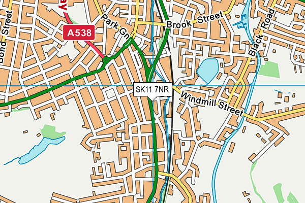 SK11 7NR map - OS VectorMap District (Ordnance Survey)