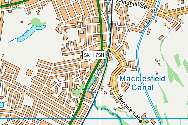 SK11 7SH map - OS VectorMap District (Ordnance Survey)