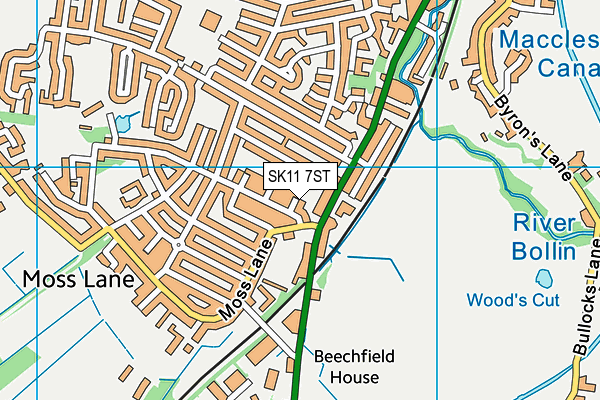 SK11 7ST map - OS VectorMap District (Ordnance Survey) SK11 7ST map - OS VectorMap District (Ordnance Survey)