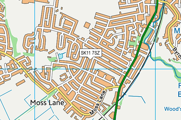 SK11 7SZ map - OS VectorMap District (Ordnance Survey)