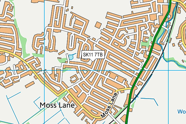 SK11 7TB map - OS VectorMap District (Ordnance Survey) SK11 7TB map - OS VectorMap District (Ordnance Survey)