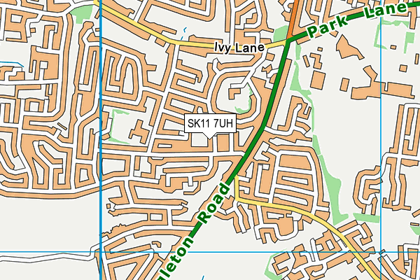 SK11 7UH map - OS VectorMap District (Ordnance Survey) SK11 7UH map - OS VectorMap District (Ordnance Survey)